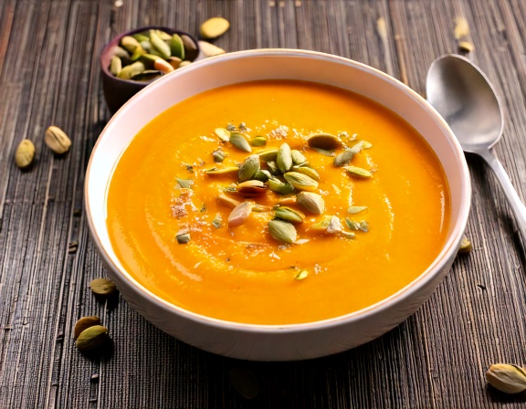 Crema de Calabaza con Pistachos