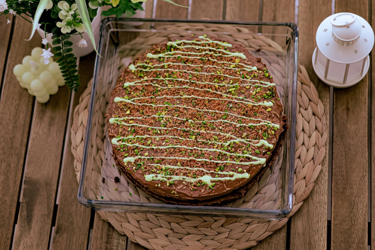 Receta de bizcocho con crema de pistacho